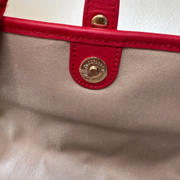 Talbots Red Tartan Plaid Wool Crossbody Bag Leather Flap Holiday Classic - Picture 12 of 15